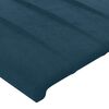 vidaXL Hoofdbord met randen 203x23x118/128 cm fluweel donkerblauw