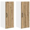 vidaXL Wandkast PORTO 2 pcs Artisan Eiken 30 x 31 x 80 cm Bewerkt hout