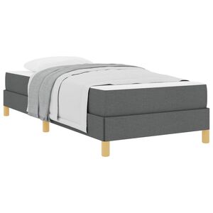vidaXL Boxspringbed met matras Donkergrijs 90 x 190 cm Stof