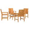 vidaXL Tuin loungeset 5 st Bruin Massief Acaciahout