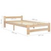 vidaXL Bedframe massief grenenhout 100x200 cm