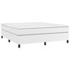 vidaXL Boxspring bed kunstleer wit 160x200 cm