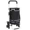 vidaXL Winkel trolley Zwart 47 x 39 x 100,5 cm Oxford stof