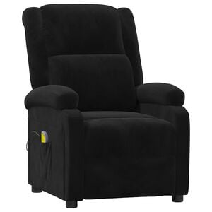vidaXL Massagestoel fluweel zwart