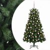 vidaXL Kunstkerstboom met scharnierende takken en kerstballen 150 cm