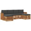 vidaXL Sofa-Sets 6 pcs Natuurlijk en Antraciet Massief Acaciahout