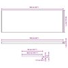 vidaXL Raamsokkel Wit 160 x 50 x 4,5 cm PVC