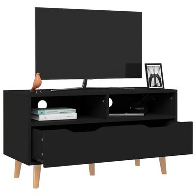 vidaXL Tv-meubel 90x40x48,5 cm spaanplaat zwart