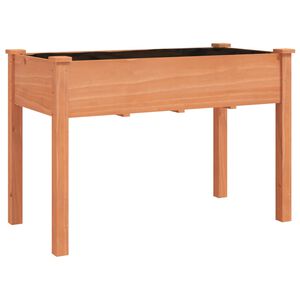 vidaXL Plantenbak met voering 118x59x76 cm massief vurenhout bruin