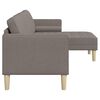vidaXL Bankstel met kussen Taupe Polyester