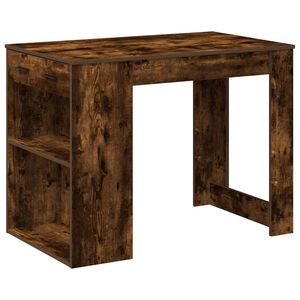 vidaXL Bureau met lade&plank 102x62x77,5 cm bewerkt hout gerookt eiken