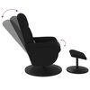 vidaXL Massagestoel verstelbaar met voetenbank fluweel zwart