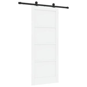 vidaXL Schuifdeur ORKDAL 83 x 202 cm Massief grenenhout Wit