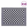 vidaXL Keukendoeken 10 st 50x70 cm katoen blauw en wit