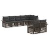 vidaXL Tuinbankenset 8 st Grijs poly rattan