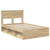 vidaXL Bedframe met hoofdeinde Sonoma 120 x 190 cm Massief grenenhout