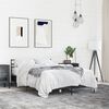vidaXL Bedframe bewerkt hout metaal zwart 135x190 cm