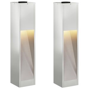 vidaXL Zonne LED Padverlichting 2 st Warmwit 18 x 18 x 80 cm