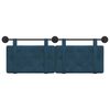 vidaXL Hangend Hoofdeinde Wandgemonteerd Blauw 150 x 55 x 5 cm Fluweel