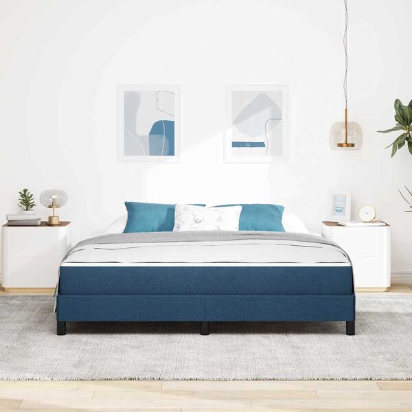 vidaXL Boxspringbed met matras Blauw 180 x 200 cm Stof