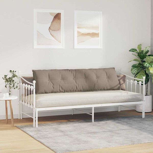 vidaXL Rugkussen Taupe 180 x 50 cm Microvezel Stof