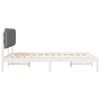 vidaXL Bedframe met Gevoerd Hoofdgedeelte Lichtgrijs 140 x 190 cm
