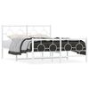 vidaXL Bedframe met hoofd- en voeteneinde metaal wit 140x190 cm