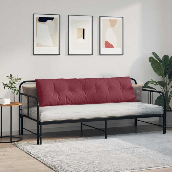 vidaXL Rugkussen Wijnrood 180 x 19 x 50 cm Stof