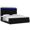 vidaXL Ottoman bed met matrassen en LED's 180x200cm fluweel zwart