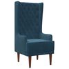 vidaXL Stoel met hoge rugleuning Blauw fluweel