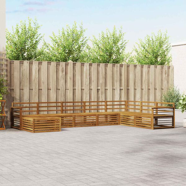 vidaXL Sofa-Sets 8 pcs Naturel Massief Acaciahout