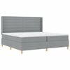 vidaXL Boxspring bed met matras Lichtgrijs 200 x 200 cm Stof