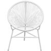 vidaXL Tuinmaanstoel poly rattan wit