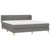 vidaXL Boxspring met matras stof donkergrijs 160x200 cm