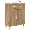 vidaXL Dressoir artisanaal eikenkleurig 34 x 69.5 x 89 cm Bewerkt hout
