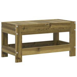 vidaXL Tuinvoetenbank 62x30x32 cm ge&iuml;mpregneerd grenenhout