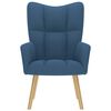 vidaXL Relaxstoel stof blauw