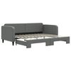 vidaXL Slaapbank met onderschuifbed 90x200 cm stof donkergrijs