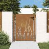 vidaXL Poort 100x150 cm grasontwerp cortenstaal