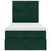 vidaXL Ottoman bed met matrassen 90x200cm fluweel donkergroen