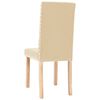 vidaXL Eetkamerstoelen 2 st stof cr&egrave;mekleurig