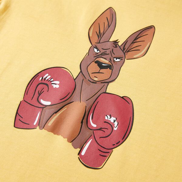 Kindershirt met korte mouwen 140 geel