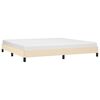 vidaXL Bedframe zonder matras stof cr&egrave;mekleurig 200x200 cm