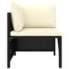 vidaXL 9-delige Loungeset met kussens poly rattan zwart