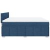 vidaXL Boxspring met matras stof blauw 180x200 cm