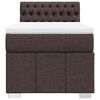 vidaXL Boxspring met matras stof donkerbruin 90x190 cm