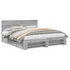 vidaXL Bedframe met hoofdeinde Grijs Sonoma 180 x 200 cm Bewerkt hout