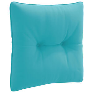 vidaXL Rugkussen PUTTEN 100% Polyester Turquoise 40 x 40 x 10 cm