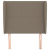 vidaXL Hoofdbord met randen 83x23x118/128 cm stof taupe
