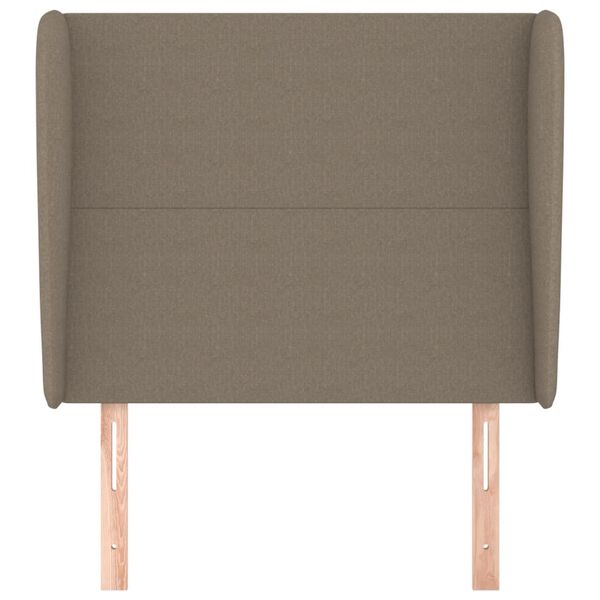vidaXL Hoofdbord met randen 83x23x118/128 cm stof taupe